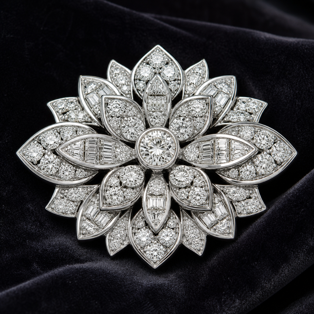 Diamond brooch