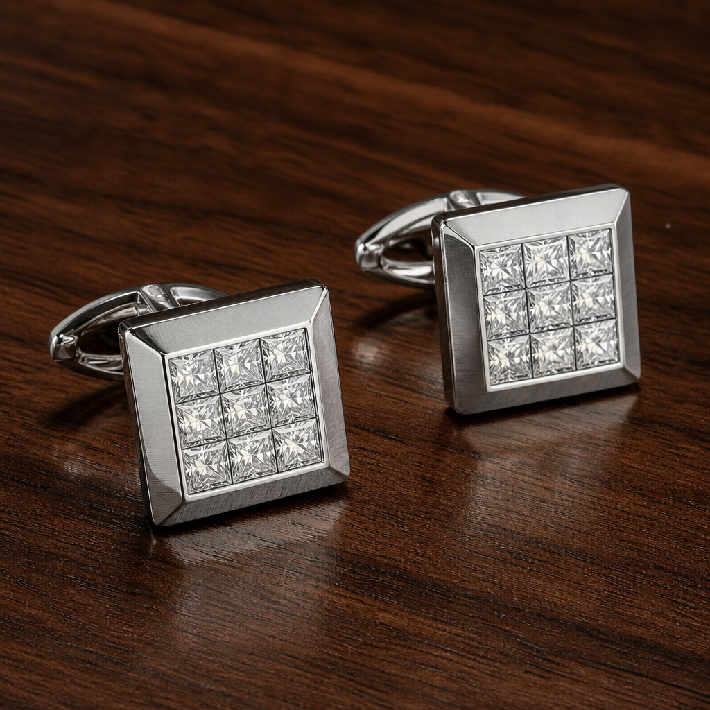 Diamond cufflinks